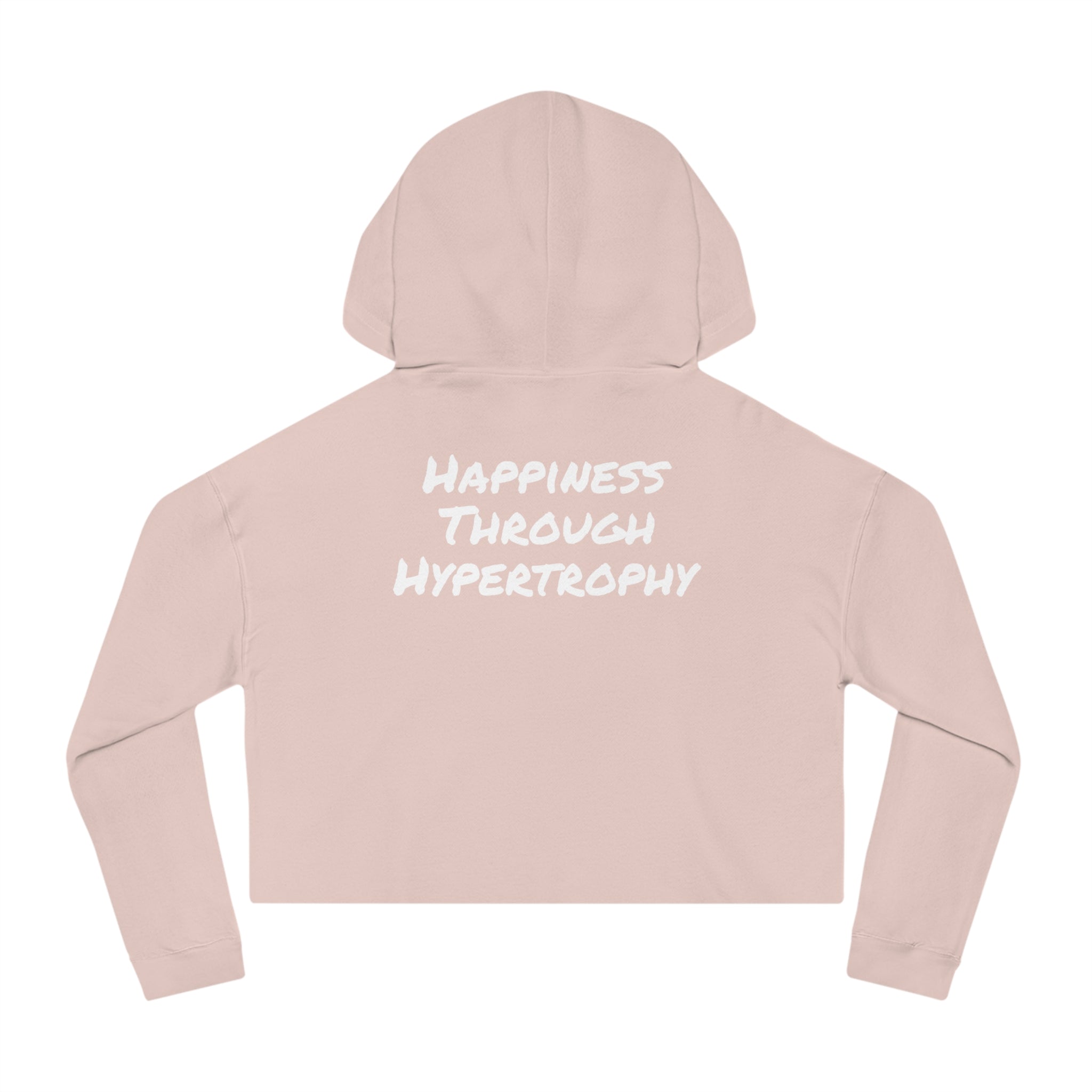 Happiness Through Hypertrophy Cropped Hoodie