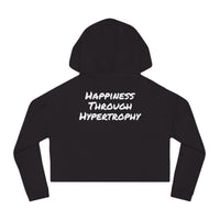 Happiness Through Hypertrophy Cropped Hoodie